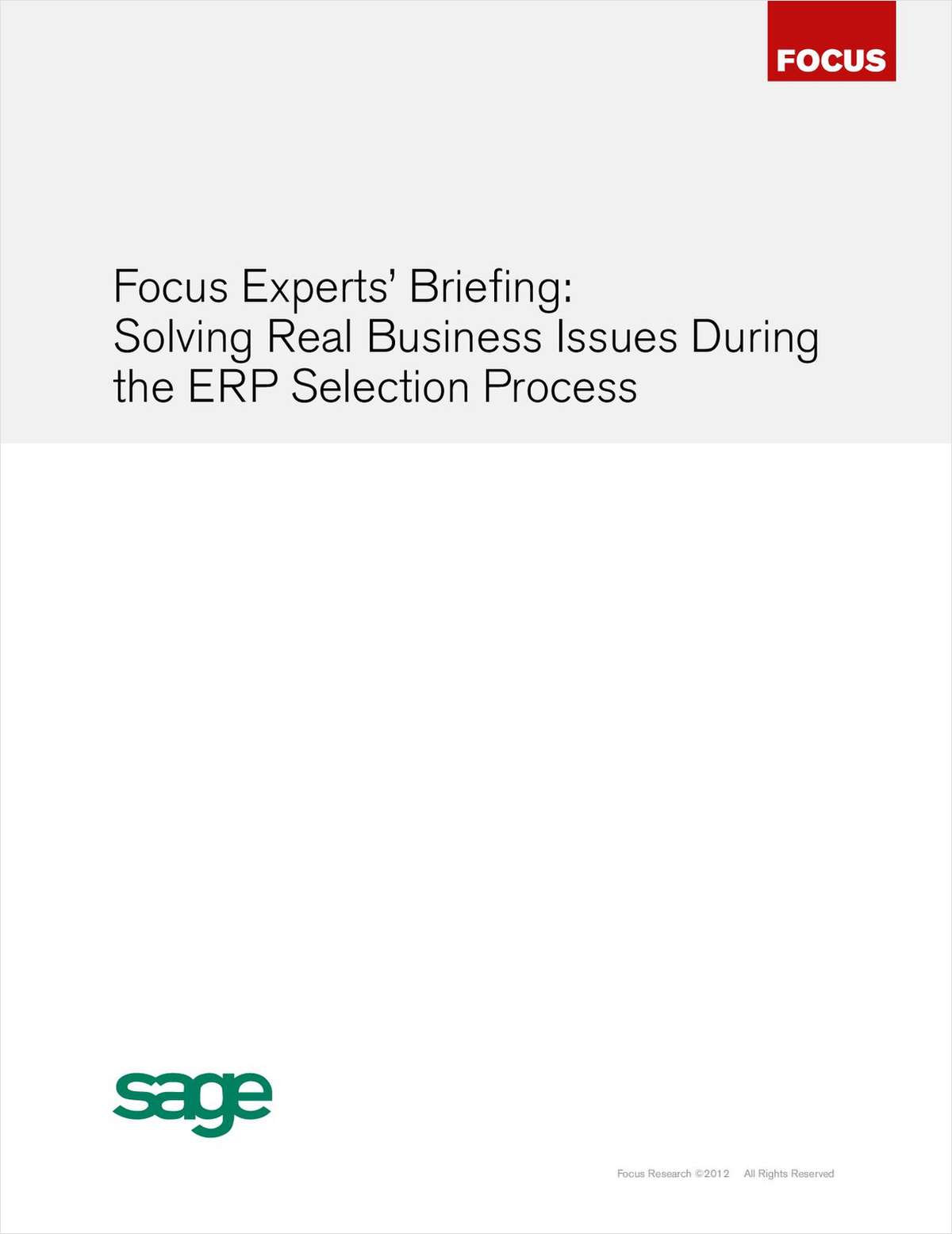 Solving Real Business Issues During the ERP Selection Process