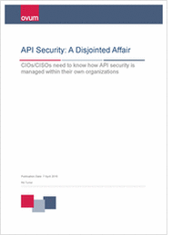 API Security: A Disjointed Affair