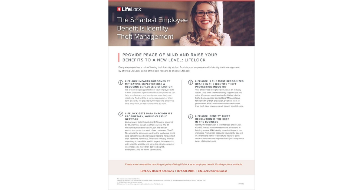 The Smartest Employee Benefit is Identity Theft Management