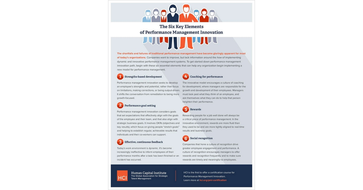 The Six Key Elements of Performance Management Innovation