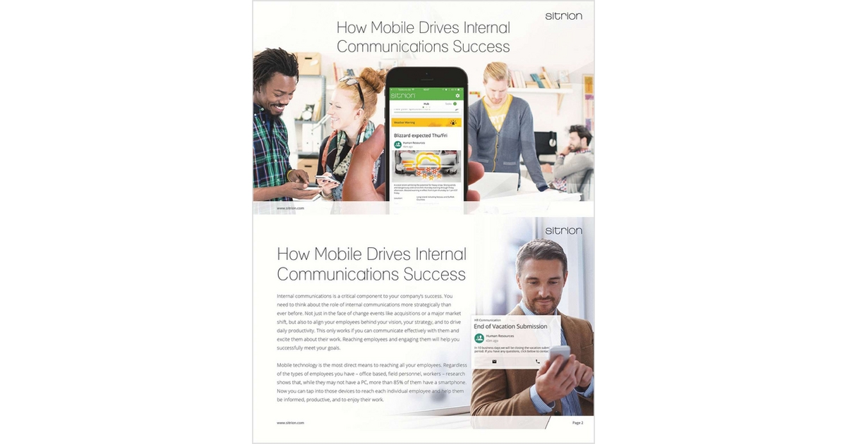 How Mobile Will Drive Internal Communications Success