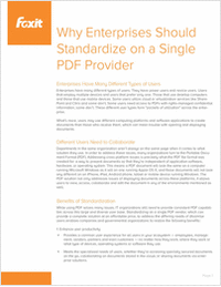 Why Enterprises Should Standardize on a Single PDF Provider
