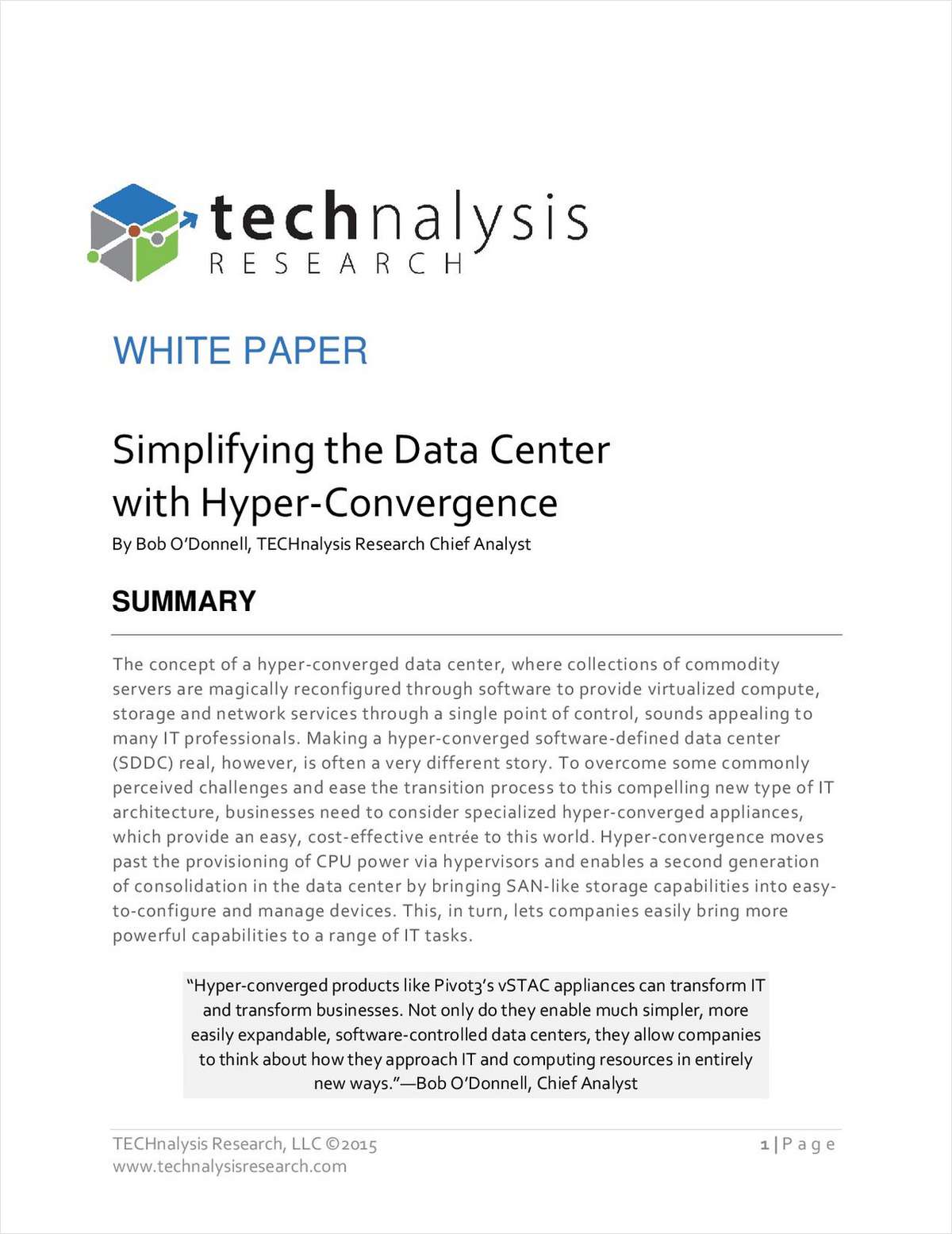 Simplifying the Data Center with Hyperconvergence