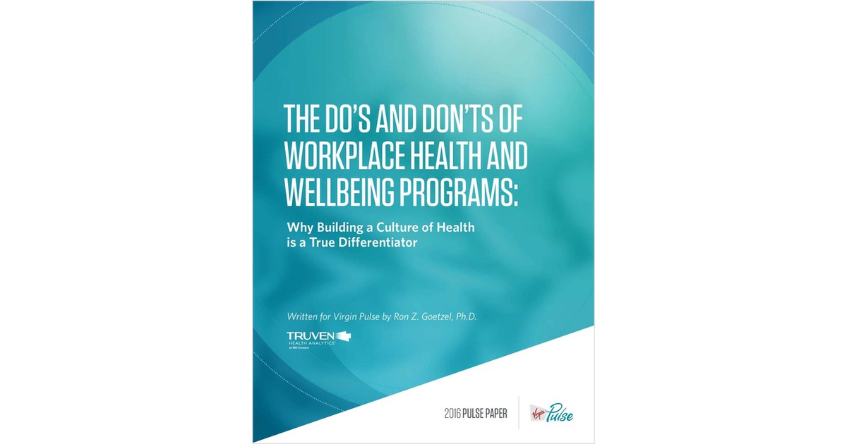 The Do's and Don'ts of Workplace Health and Wellbeing Programs