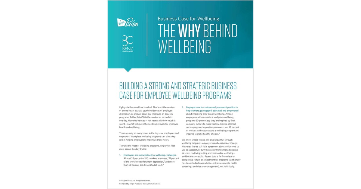 Building the Business Case for your Employee Well-being Strategy