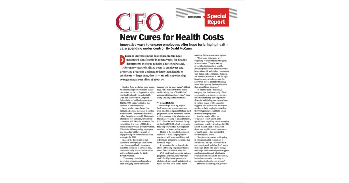 New Cures for Health Costs