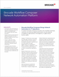 Brocade Workflow Composer Network Automation Platform