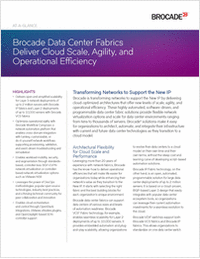 Brocade Data Center Fabrics Deliver Cloud Scale, Agility, and Operational Efficiency