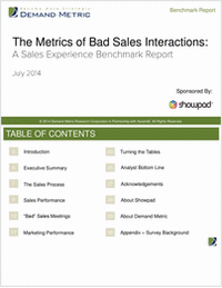 The Metrics of Bad Sales Interactions: A Sales Experience Benchmark Report