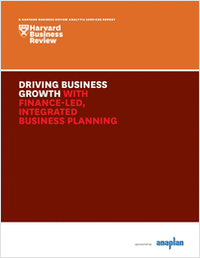 Harvard Business Review Report: Driving Business Growth with Finance-Led, Integrated Business Planning