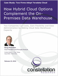 How Hybrid Cloud Options Complement the On Premises Data Warehouse