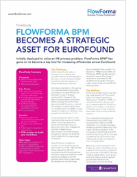Eurofound Adopts FlowForma BPM To Drive 75% Efficiency Improvement