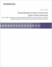 Putting Metadata to Work to Achieve the Goals of Data Governance