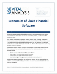 Economics of Cloud Financial Software