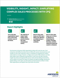 Aberdeen Report: Simplifying Complex Sales Processes with CPQ