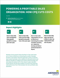 Aberdeen Report: Powering a Profitable Sales Organization: How CPQ Cuts Costs