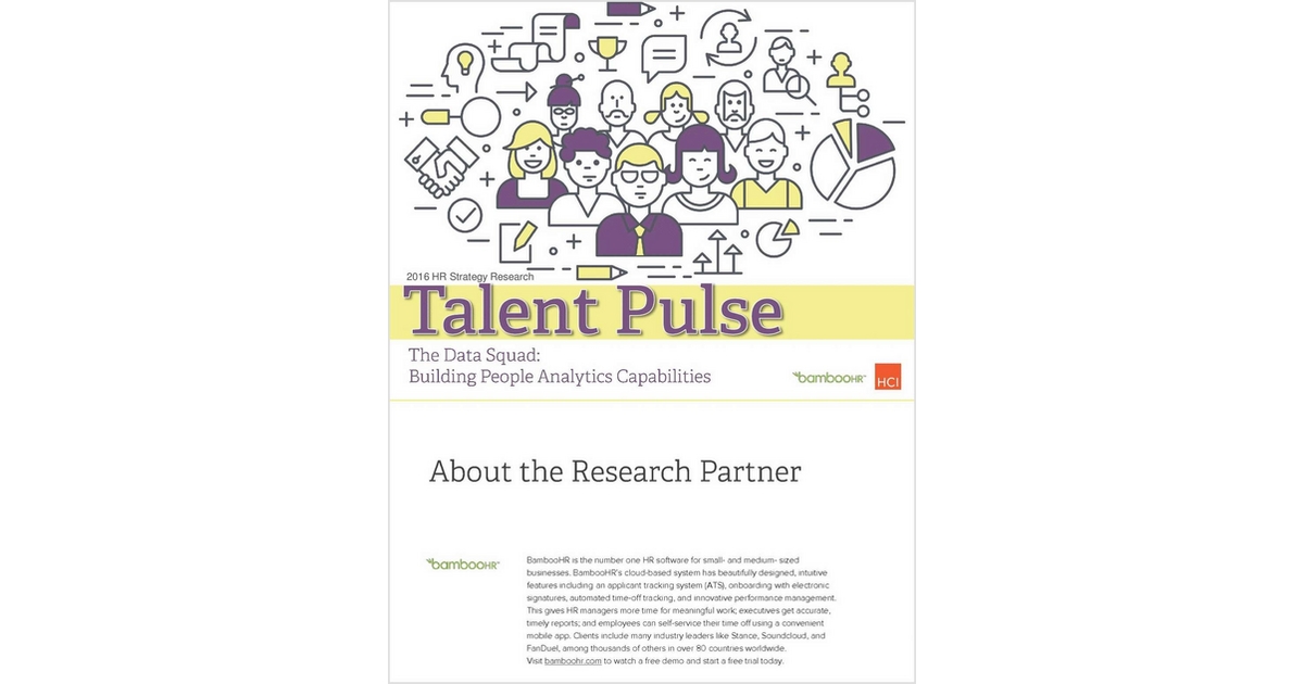 The Data Squad: Building People Analytics Capabilities