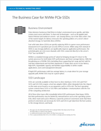 The Business Case for NVMe PCIe SSDs