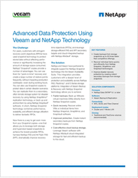 Advanced Data Protection Using Veeam and NetApp Technology