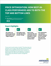 Price Optimization: How Best-in-Class Performers Add to Both the Top and Bottom Lines