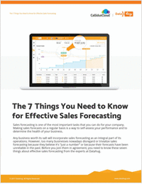 The 7 Things You Need to Know for Effective Sales Forecasting