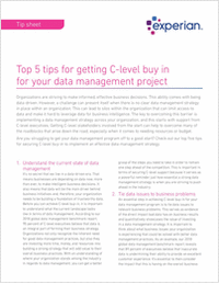 Top 5 tips for getting C-level buy in for your data management