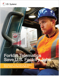 Forklift Telematics Save U.S. Factory Jobs