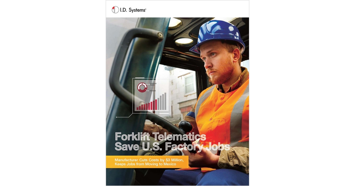 Forklift Telematics Save U.S. Factory Jobs