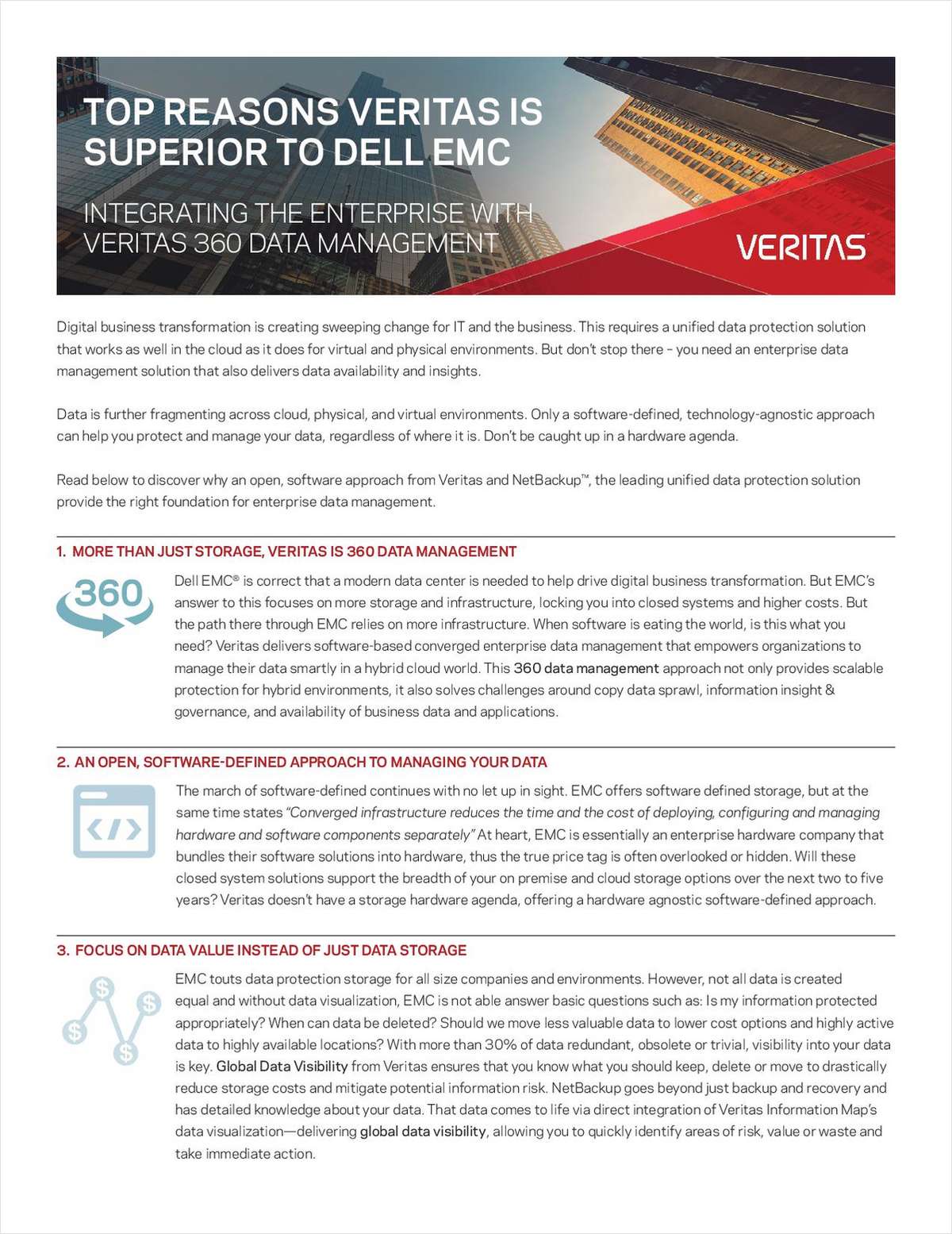 Top Reasons Veritas is Superior to Dell EMC