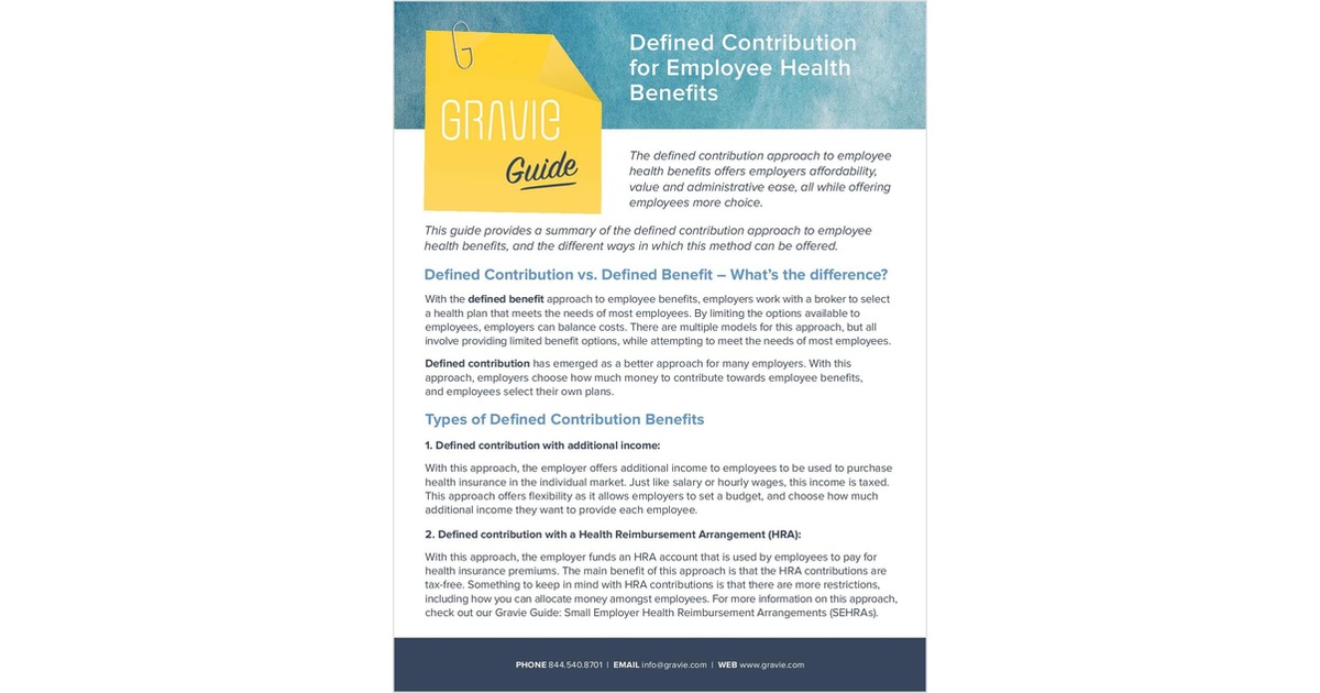 Small Business Tips: Control Costs and Improve Choice with Defined Contribution Health Benefits