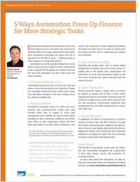 5 Ways Automation Frees Up Finance for More Strategic Tasks