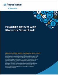 Prioritize Defects Faster with Klocwork SmartRank