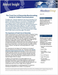 Aberdeen TCO Benchmarking Study
