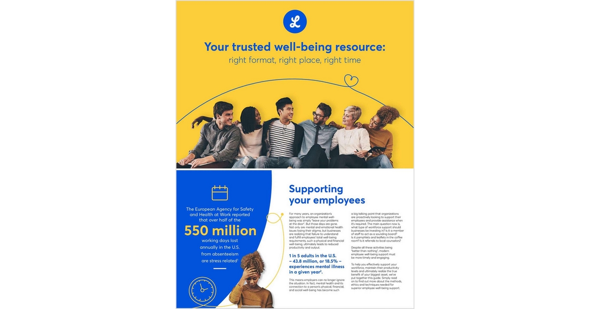 Your Trusted Well-Being Resource: Right Format, Right Place, Right Time