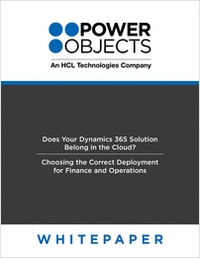 Choosing the Correct Deployment for Finance and Operations - Does Your Dynamics 365 Solution Belong in th