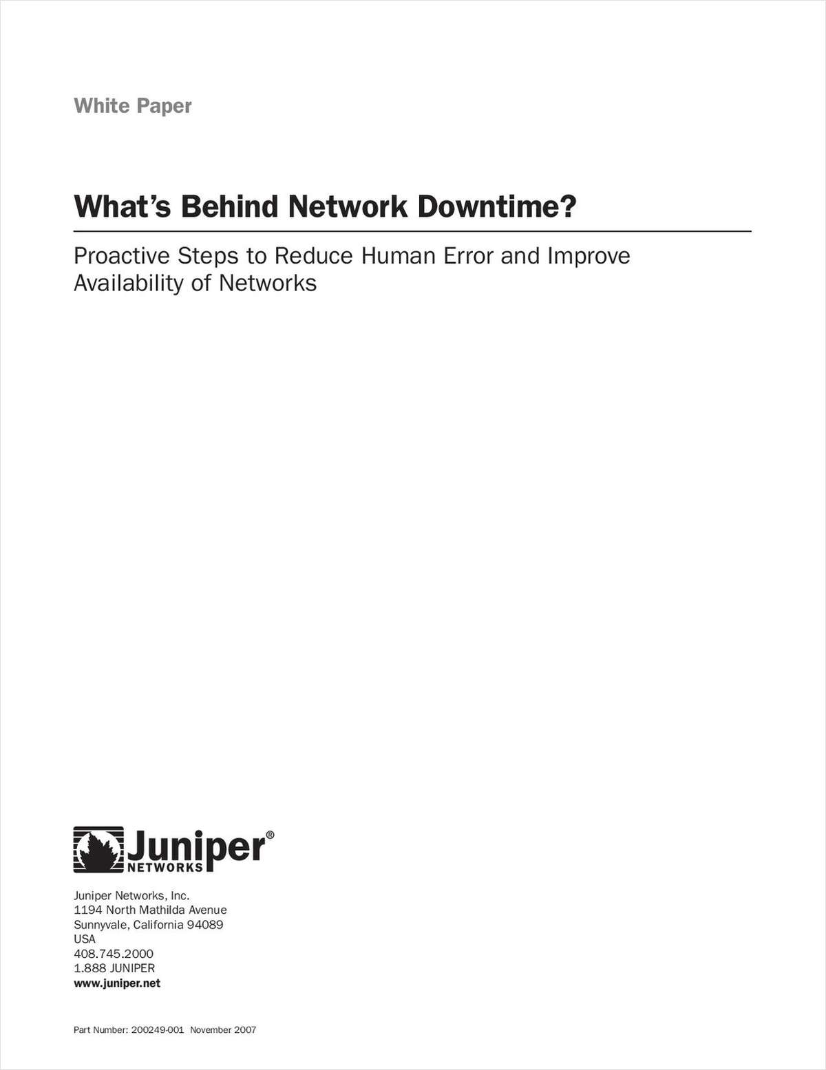 Discover What's Behind Network Downtime?