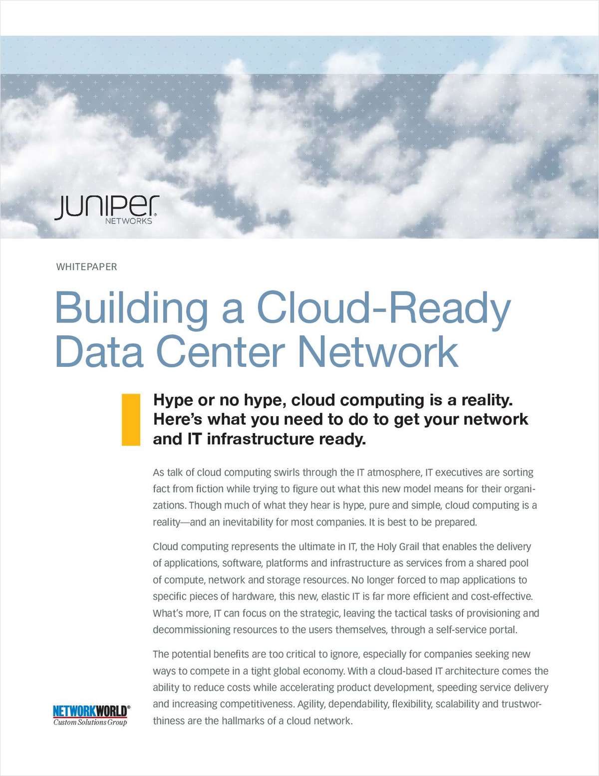 Building a Cloud-Ready Data Center
