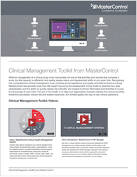 Clinical Management Toolkit from MasterControl