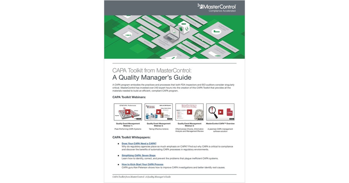 9 Free Resources to Help Device Manufacturers Boost CAPA Management