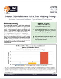 Tolly Report: Symantec Endpoint Protection 12.1 vs. Trend Micro Deep Security 8