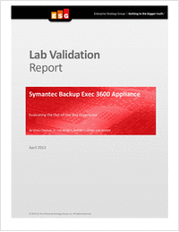 Lab Validation Report: Symantec Backup Exec 3600 Appliance