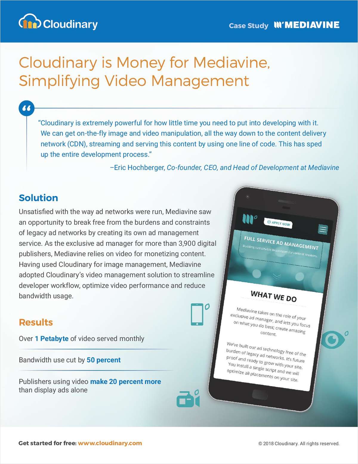 Cloudinary is Money for Mediavine, Simplifying Video Management