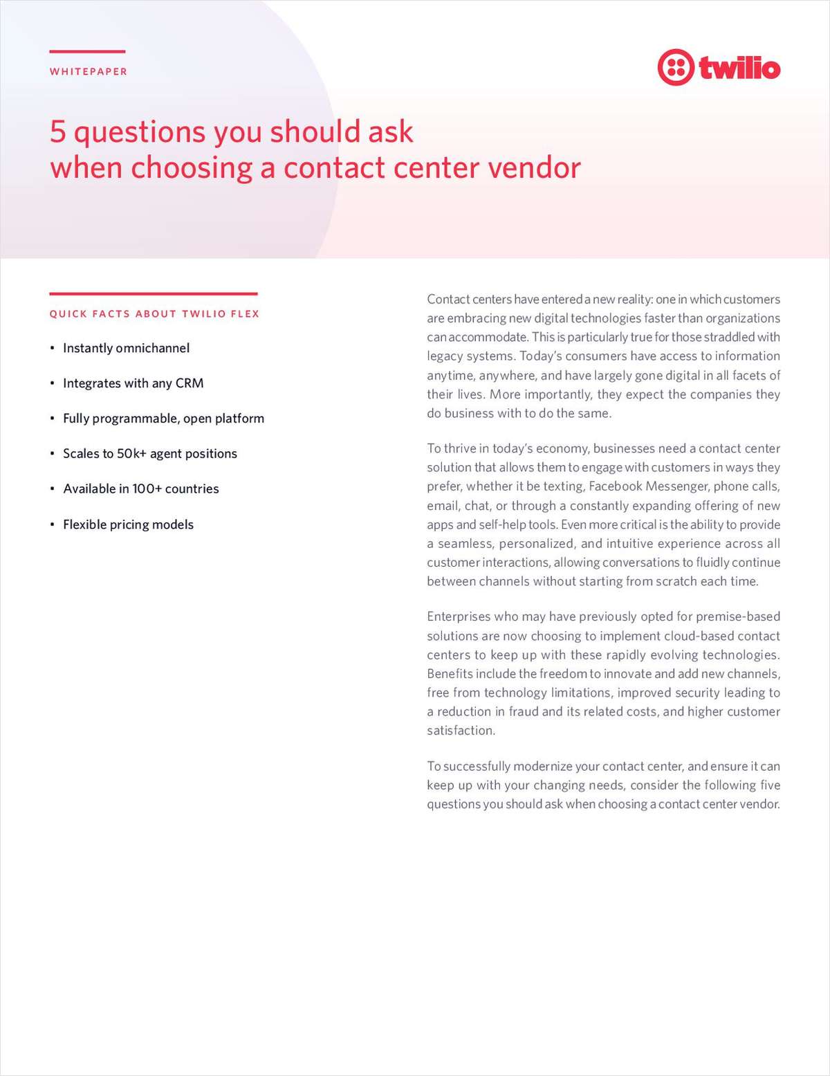 5 Questions You Should Be Asking Your Contact Center Vendor