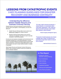 Lessons from Catastrophic Events
