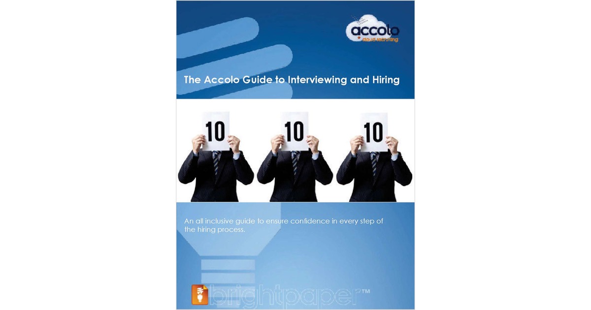 The Accolo Guide to Interviewing and Hiring