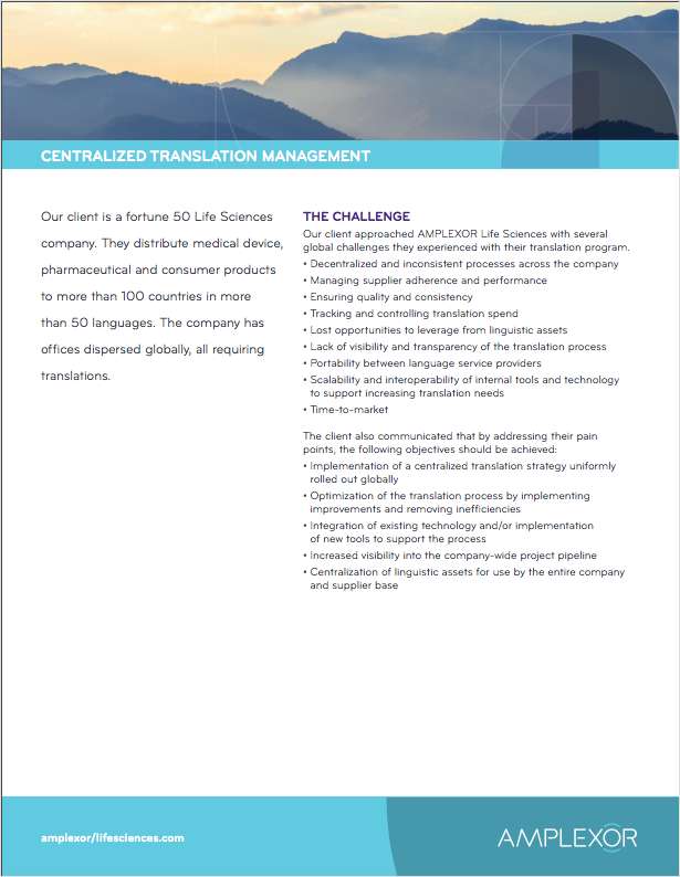 Case Study: How One Fortune 50 Life Sciences Company Consolidated More Than 100 Translation Suppliers With a Single Solution