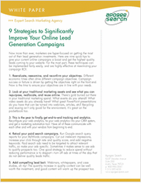 9 Strategies to Significantly Improve Your Online Lead Generation Campaigns