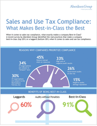Sales and Use Tax Compliance: What Makes Best-in-Class the Best