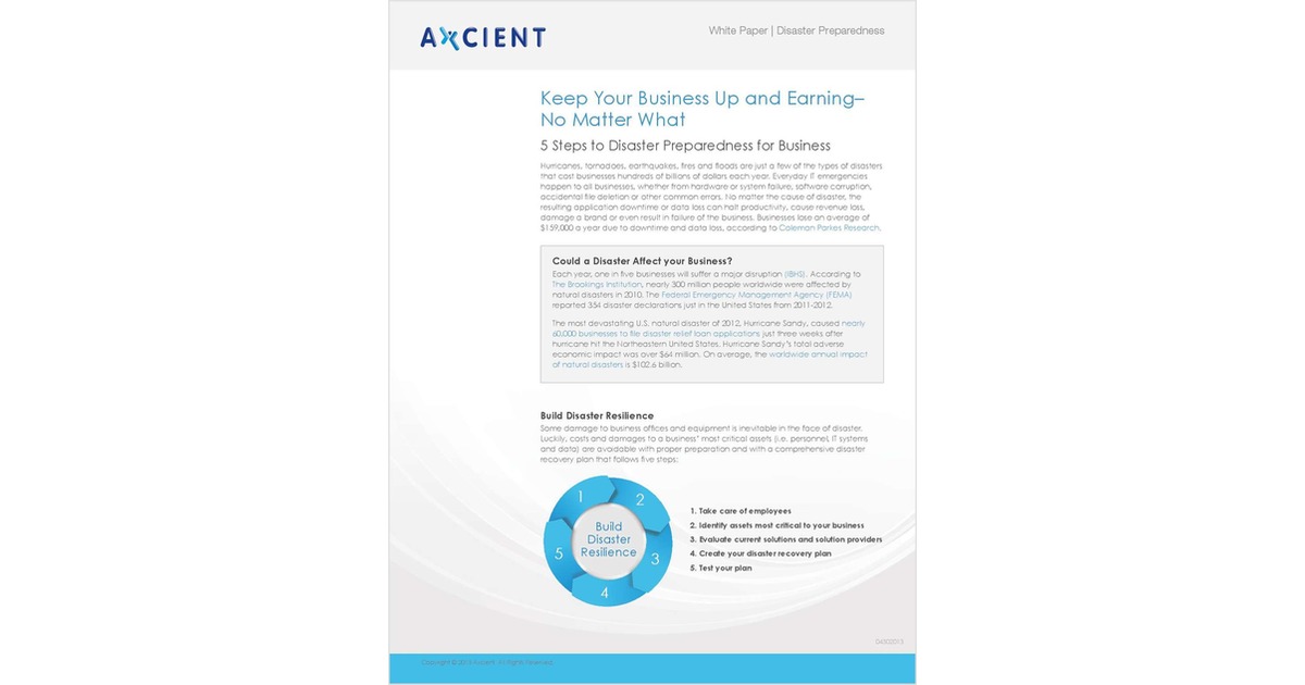 5 Steps to Disaster Preparedness for Business Keeping Your Business Up