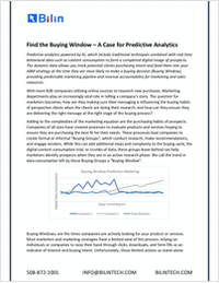 Find the Buying Window - A Case for Predictive Analytics